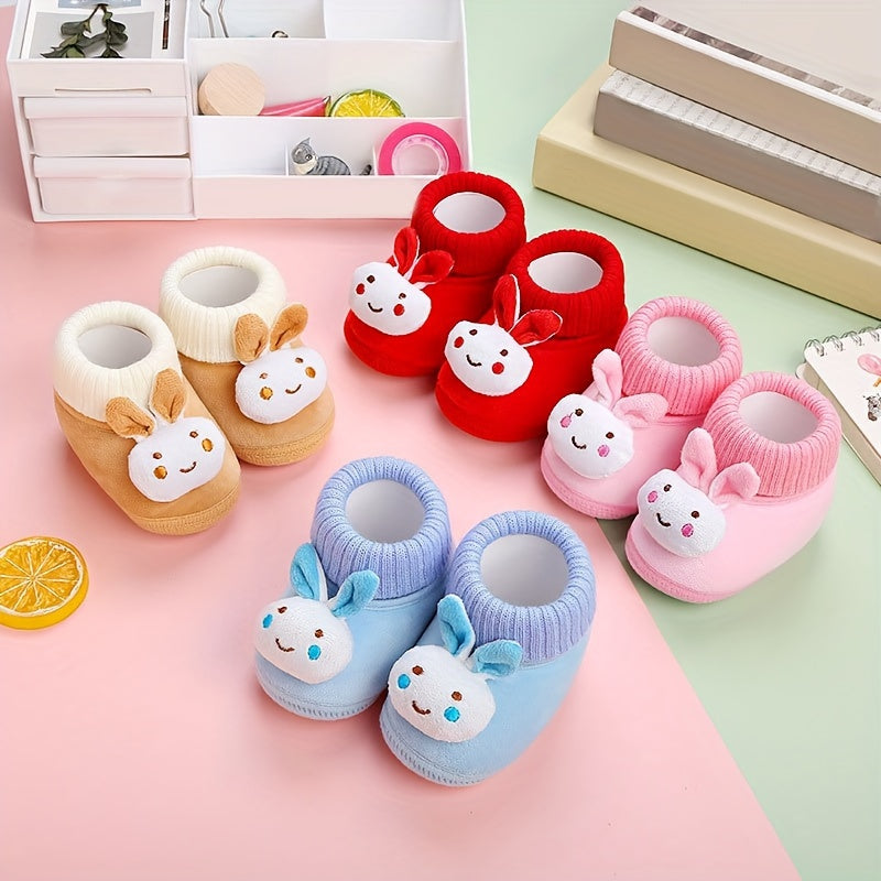 Children's Winter Shoes for Toddlers with Velvet Lining and Cartoon Pattern