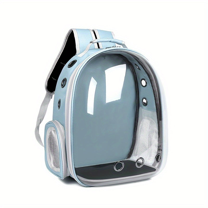 Transparent Cat Backpack Carrier for Large Cats Breathable Zipper Closure Double Shoulder Straps