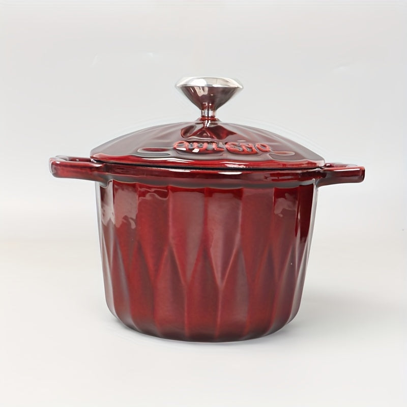 Enamelled Cast Iron Pot 78oz 138oz 169oz Non-Stick for Rice Sauces Induction