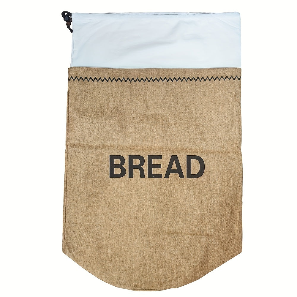 Brown Jute Burlap Storage Bag Rectangular Organizer for Vegetables and Bread