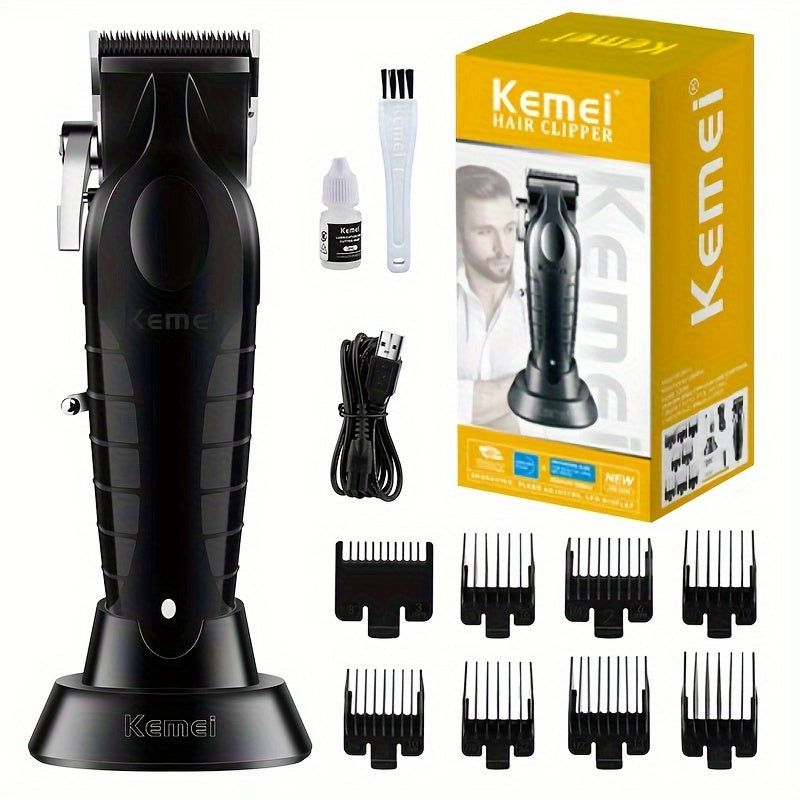 Electric Hair Clipper Set for Men Black Rechargeable Trimmer Styling Tools
