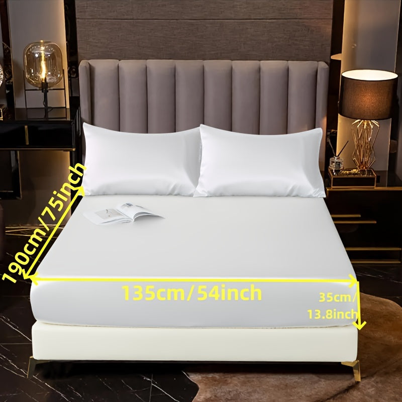 3-Piece Fitted Sheet Set with Pillowcases Polyester Bedding Soft Skin-Friendly