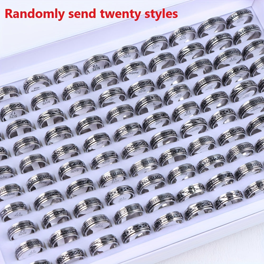 Ushbu minimalistik uslubdagi uzuklar to'plami zanglamaydigan po'latdan tayyorlangan bo'lib, 10 dan 20 ta gacha bo'lakni o'z ichiga oladi. Kundalik kiyimlar yoki kechki partiyalarga mos keladigan bu uzuklar erkaklar va ayollar uchun mos keladi.