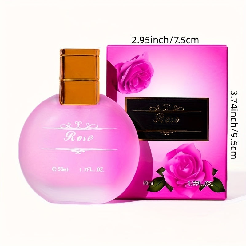 Women’s Rose Floral Scent Eau de Toilette 50ml Citrus Lemon White Flowers Amber