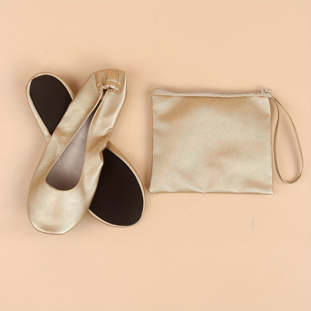 Zapatos planos ligeros de interior con patrón de cruz en negro para mujer