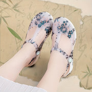 Women Thick Sole Clogs Floral Print EVA Platform Shoes Beach Outdoor