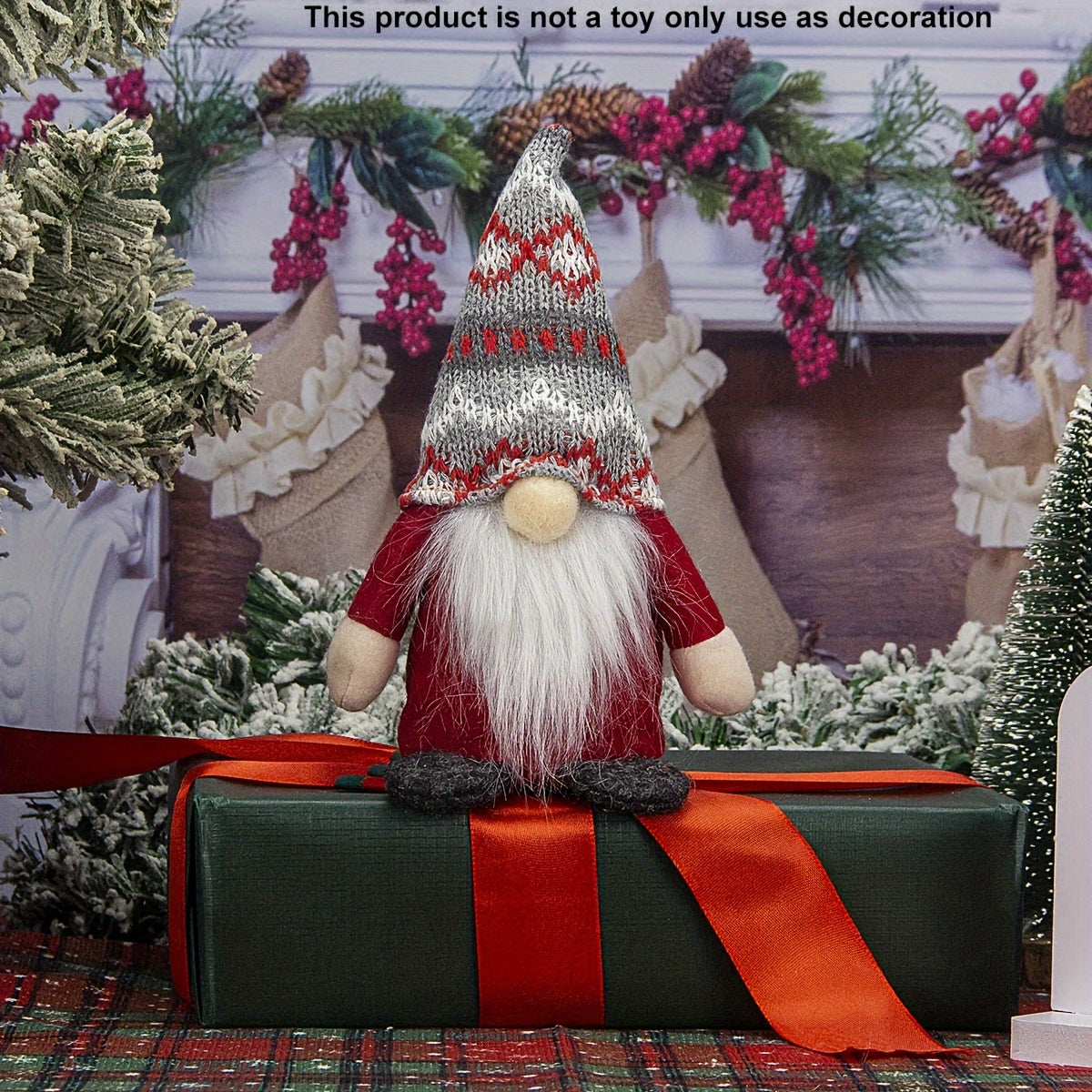 Adorno de gnomo nórdico sin rostro para árbol y decoración del hogar