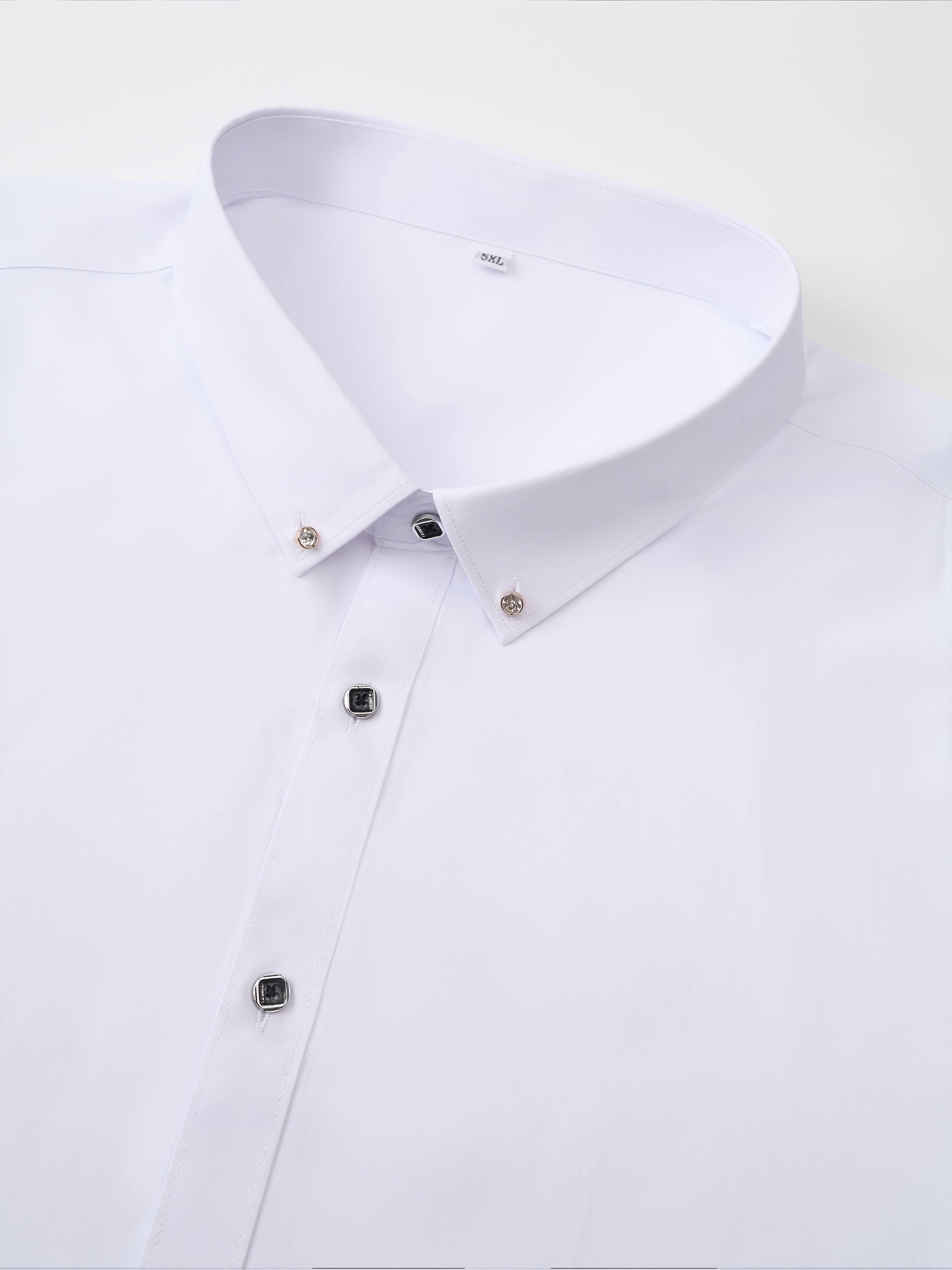 Men's Cotton Blend Short Sleeve Shirt with Lapel Collar Regular Fit Solid Color Breathable Fabric