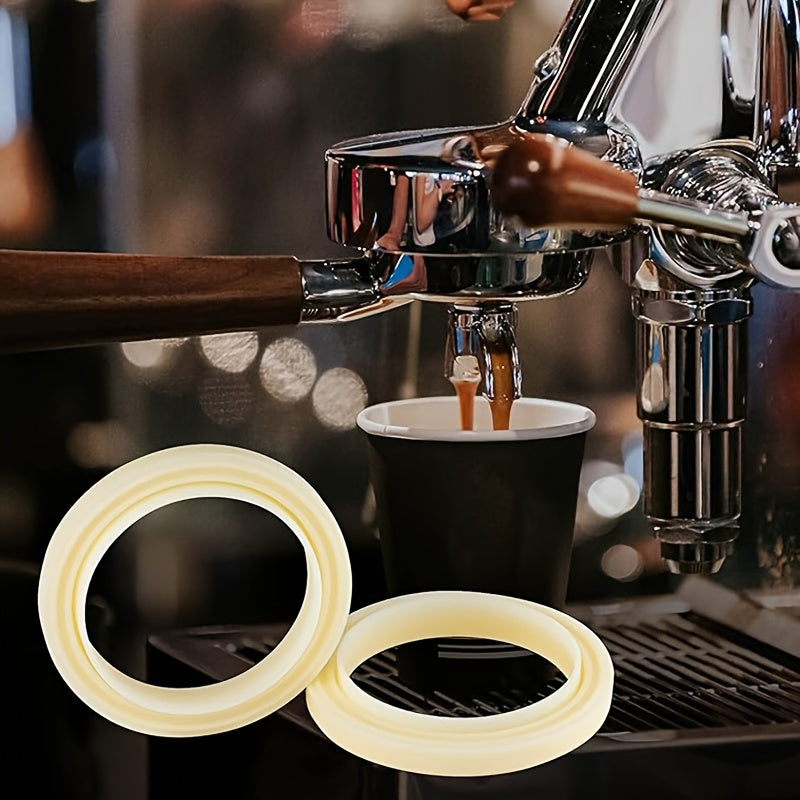 2 piezas de junta de anillo de vapor de silicona de 54 mm para máquinas de espresso, color beige, resistente al calor