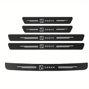 Защититель порога двери автомобиля из углеродного волокна, нескользящий, устойчивый к царапинам, черный