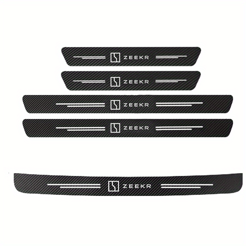 Защититель порога двери автомобиля из углеродного волокна, нескользящий, устойчивый к царапинам, черный