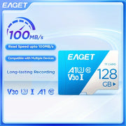 128GB SD Card V30 A1 Class 10 High-Speed Memory Card for Devices
