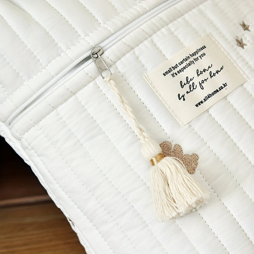 Cute Cartoon Pattern Diaper Bag for Moms with Storage Pockets