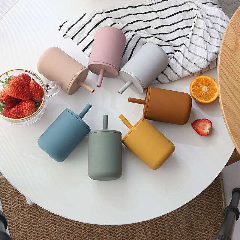 Kids Unbreakable Silicone Drinking Cup for Learning and Safety