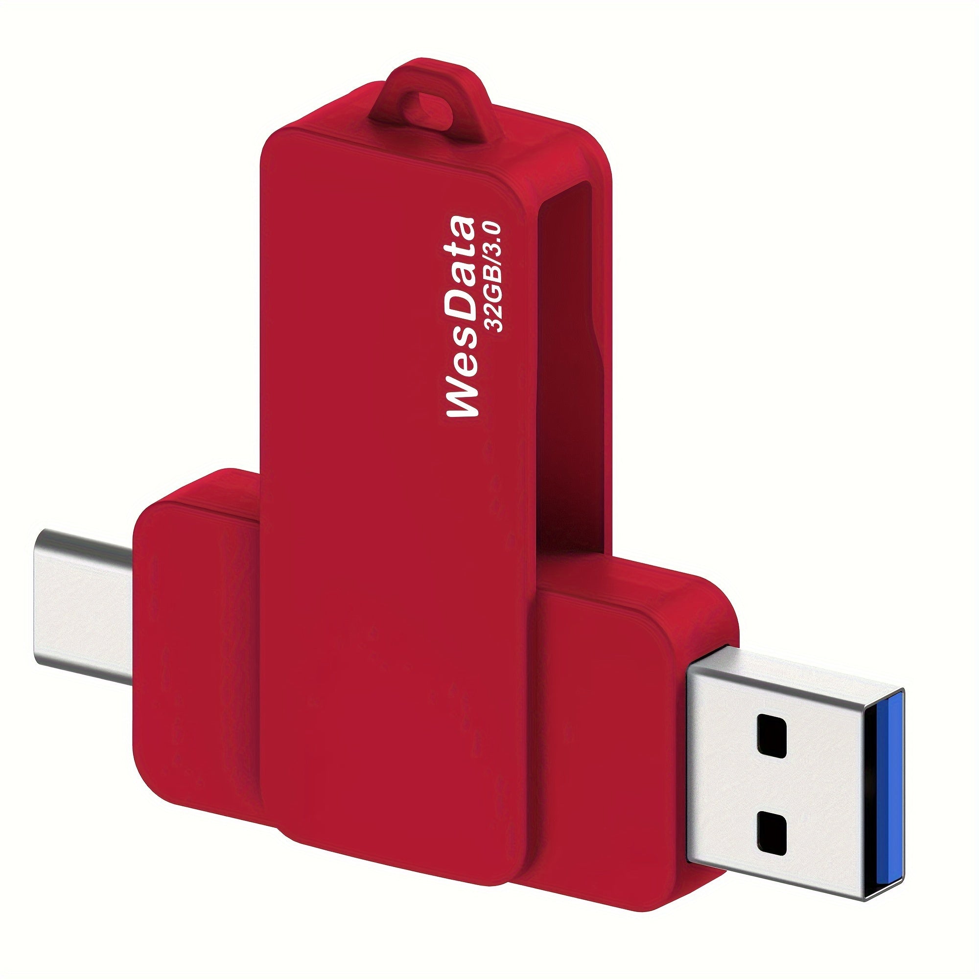 WesData USB-C flesh xotira qurilmasi 32GB, 64GB va 128GB xotira variantlari bilan, Android smartfonlari, planshetlar, noutbuklar, MacBook va PC bilan mos keladi. Turli tadbirlar uchun ideal sovg'a.