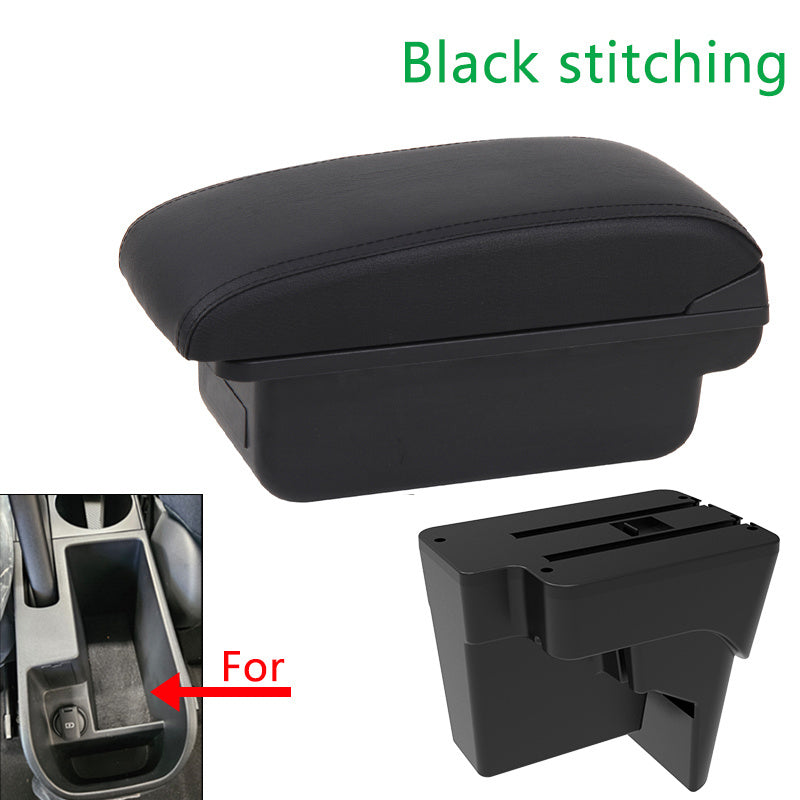 Black ABS Armrest Console Storage Box for Car Center Organizer