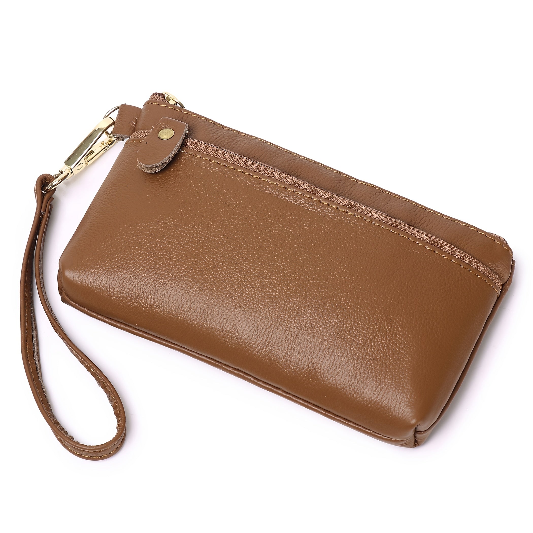 Small Genuine Leather Women's Handbag with Mini Coin Purse and Key Holder Black