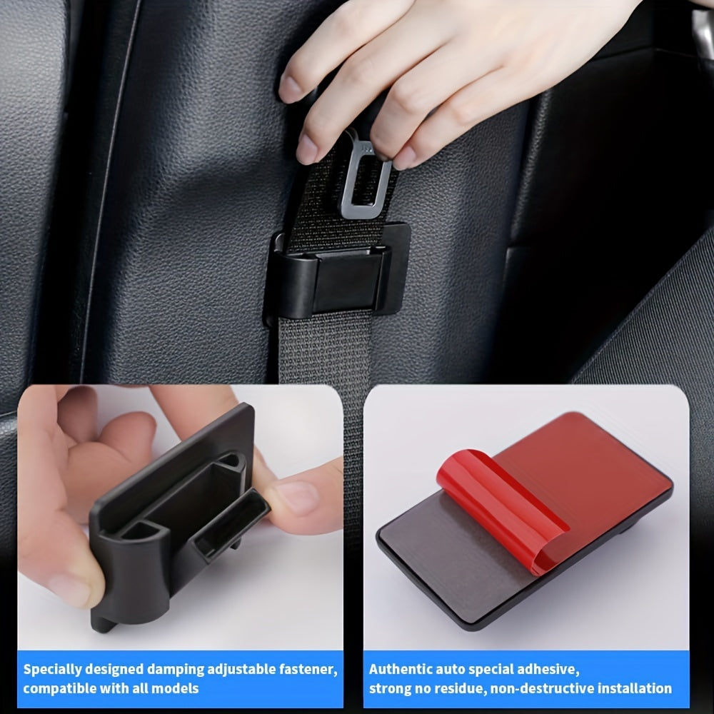 Pet Car Seat Belt Stabilizer Clip Carbon Fiber Style Noise Reduction Secure Buckle