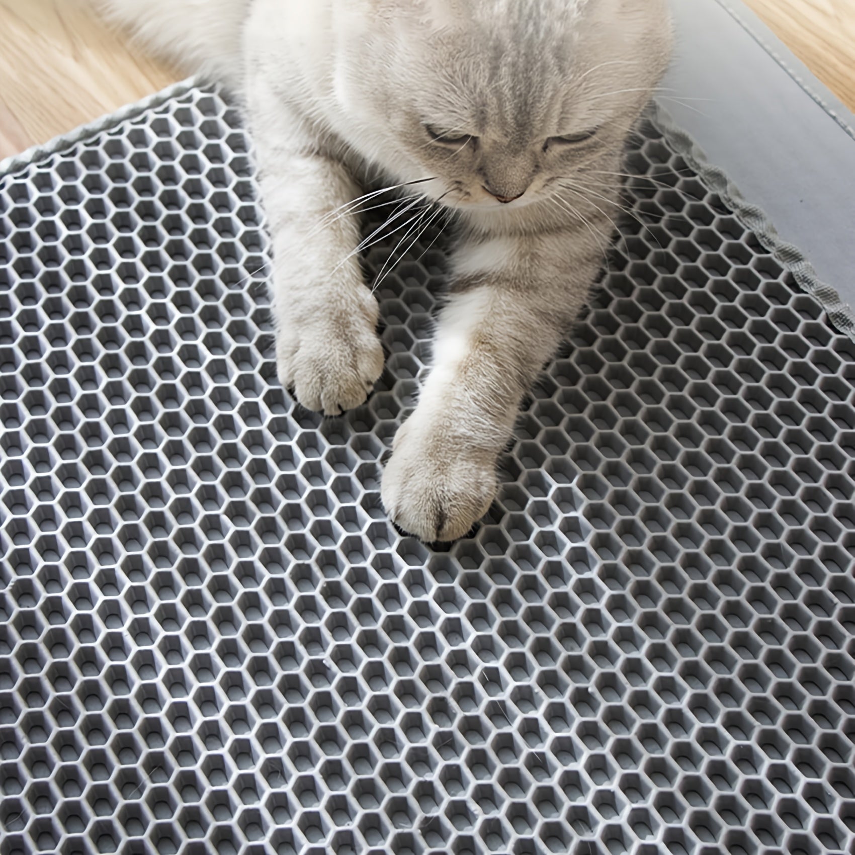 Gran alfombra de EVA para arena de gato, impermeable, antideslizante, lavable, a prueba de fugas, resistente a los olores