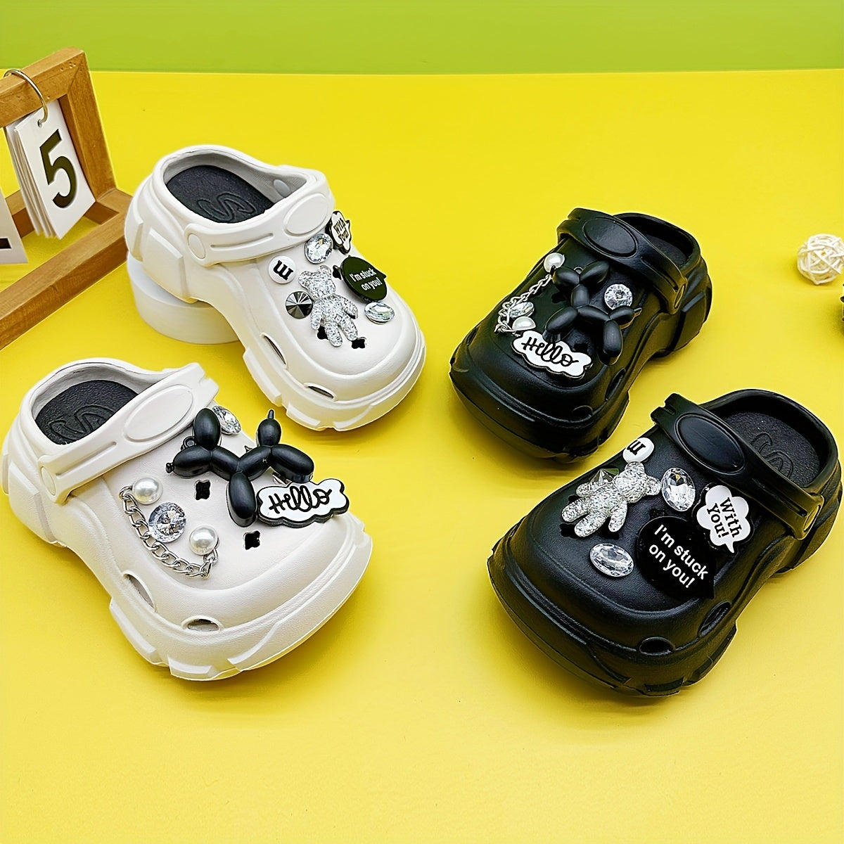 Kids' Water-Resistant EVA Cartoon Clogs for Boys and Girls Under 14