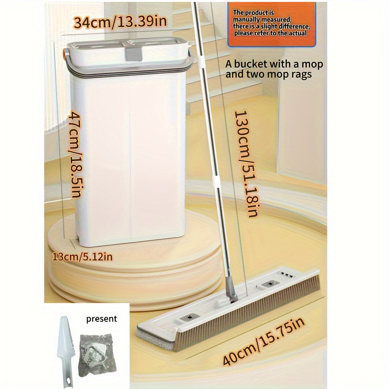 All-in-One Wet Dry Mop Set with Bucket, Adjustable, Durable for Floors