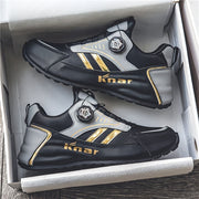 Men's Fashion Sneakers Low Top Black Gray Non Slip EVA Insole Casual Sports Exercise