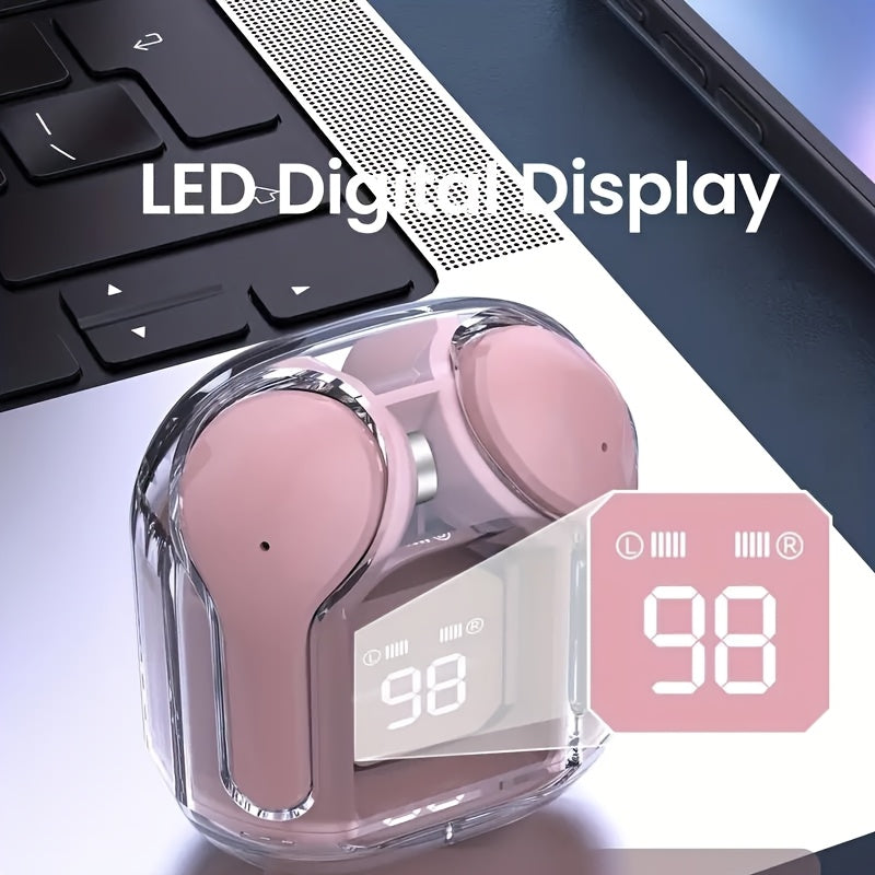 Wireless Earbuds with Touch Volume Control Plastic Compact Rechargeable Type-C Charging