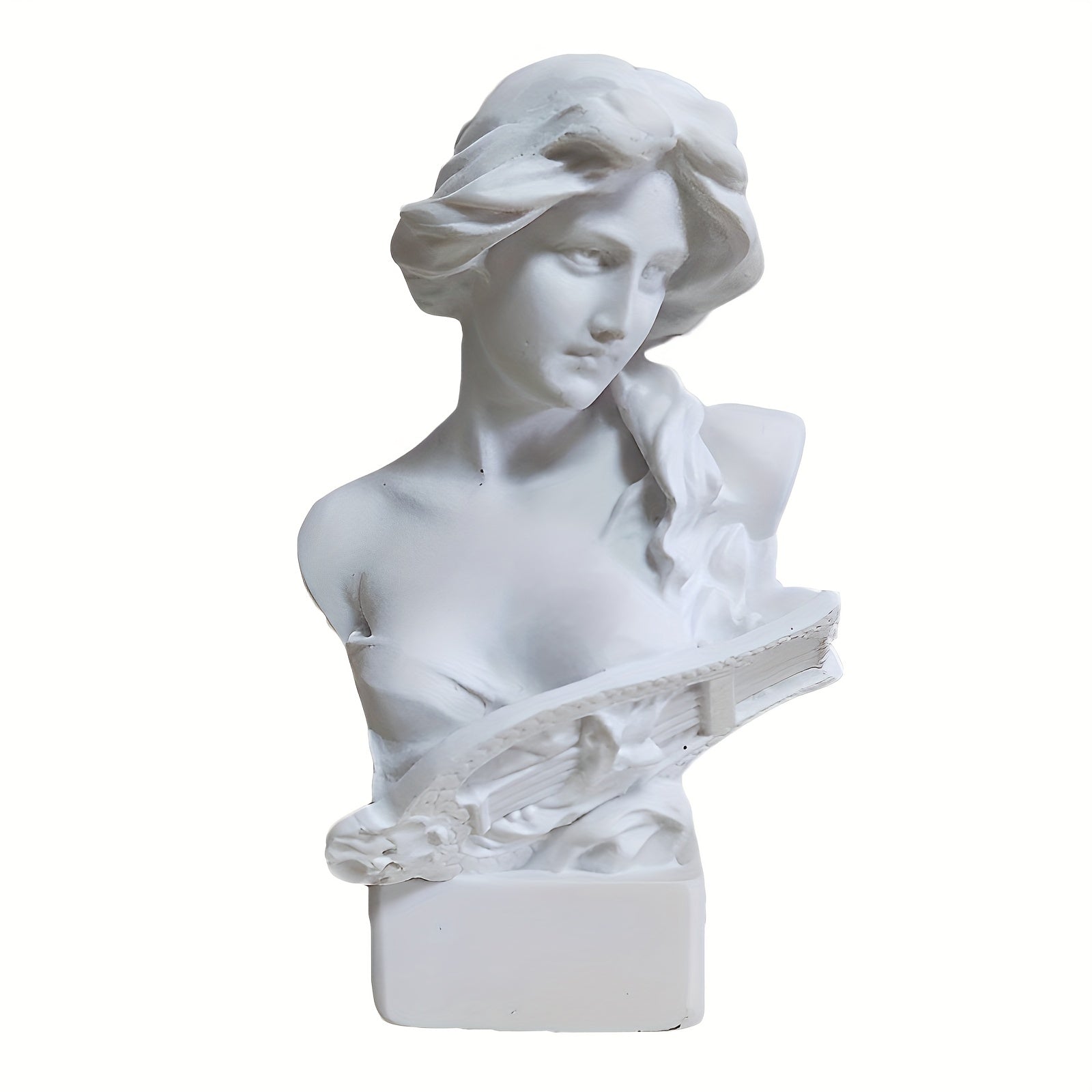 Greek Goddess of Music Statue 7.01cm Decorative Sculpture for Home Office Entryway