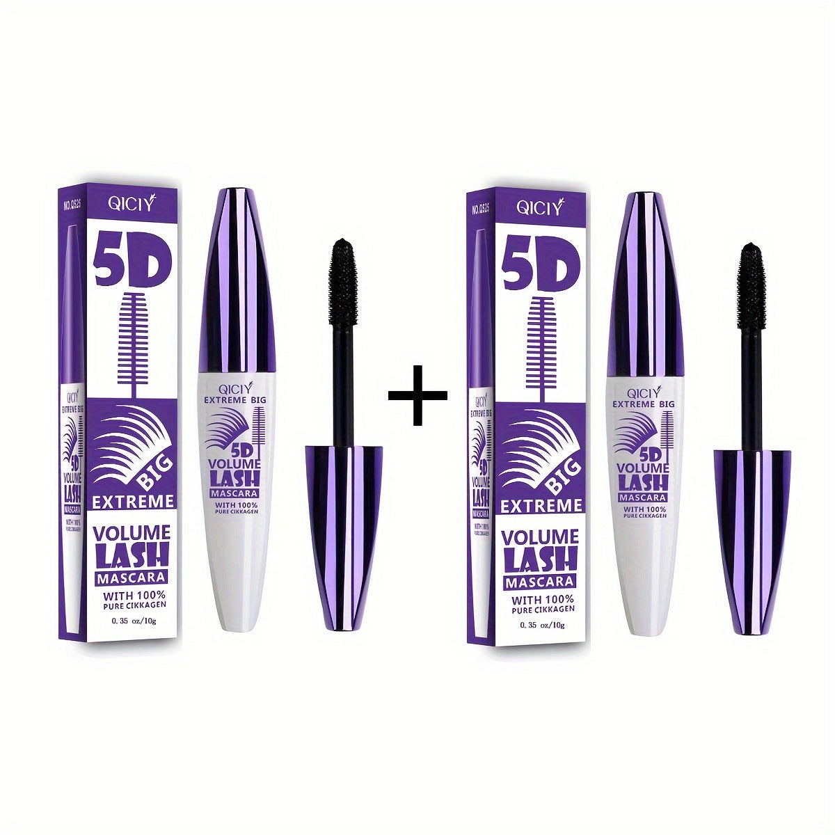 Máscara a prueba de agua para mujer de longitud 5D, rizado y sin manchas