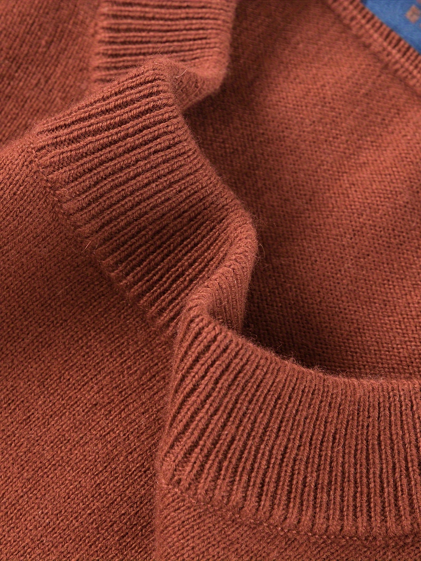 Men's Merino Wool Casual Sweater Long Sleeve Crew Neck Half Placket Solid Color