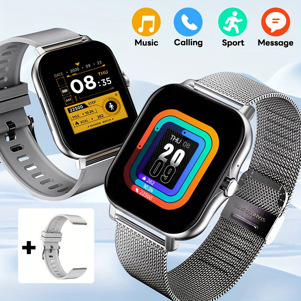 1.44-Inch Smartwatch with Wireless Calling Sports Modes Message Notifications Sedentary Reminders Compatible with Android and iPhone