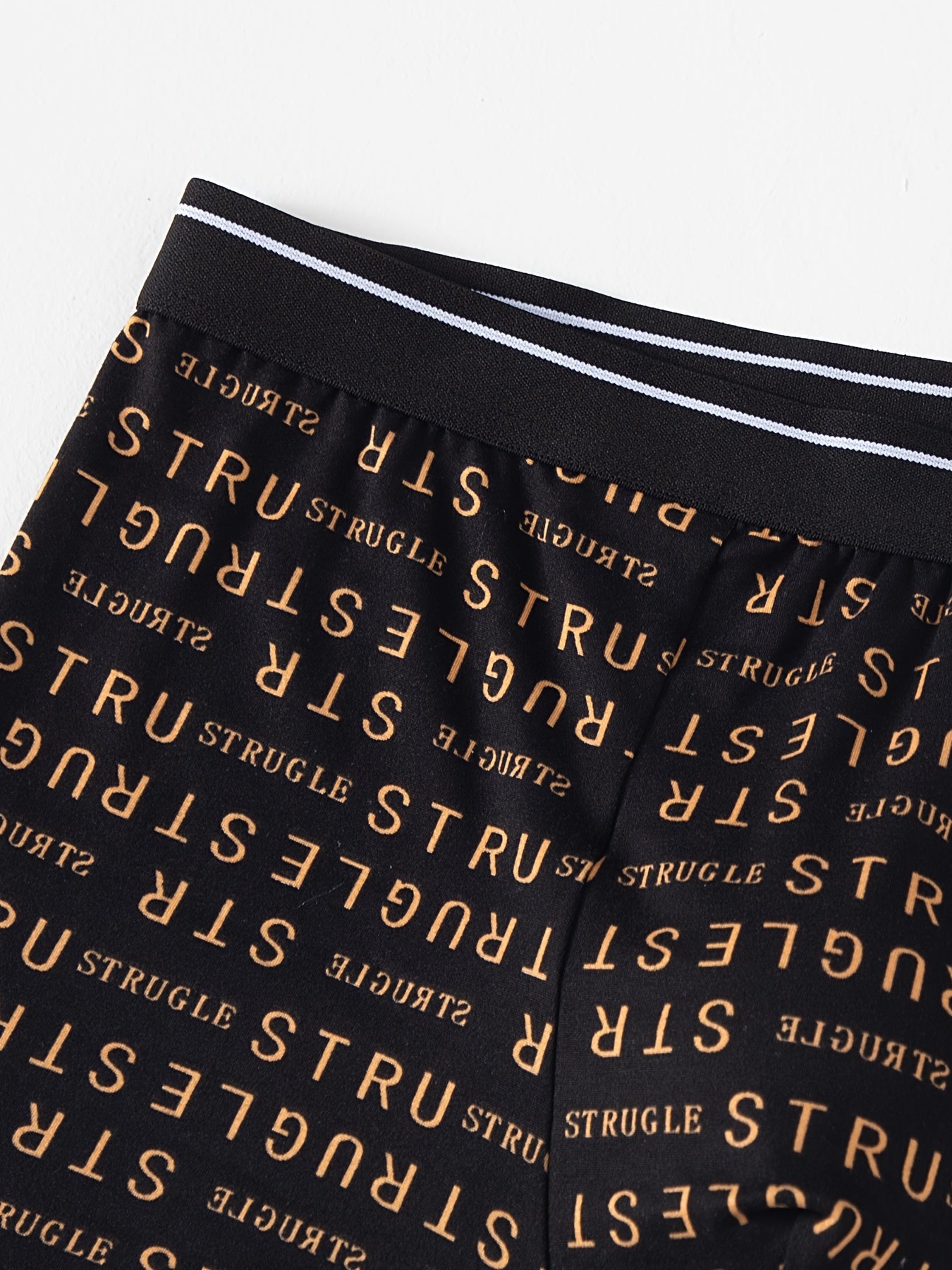 6 Pack Men's Athletic Boxer Briefs Breathable Quick-Dry Polyester Checkered Letter Print Elastic Waist