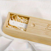 Персонализированная коробка для теста на беременность из бамбука - Идеально для раскрытия новостей и сувениров, бледно-желтая