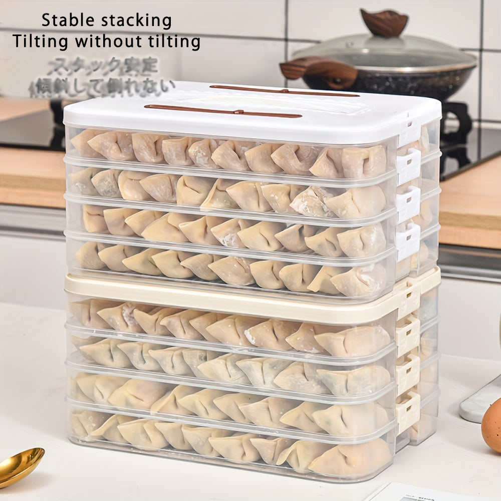 Plastic Food Storage Box for Dumplings Pastry and Small Items, Portable and Reusable