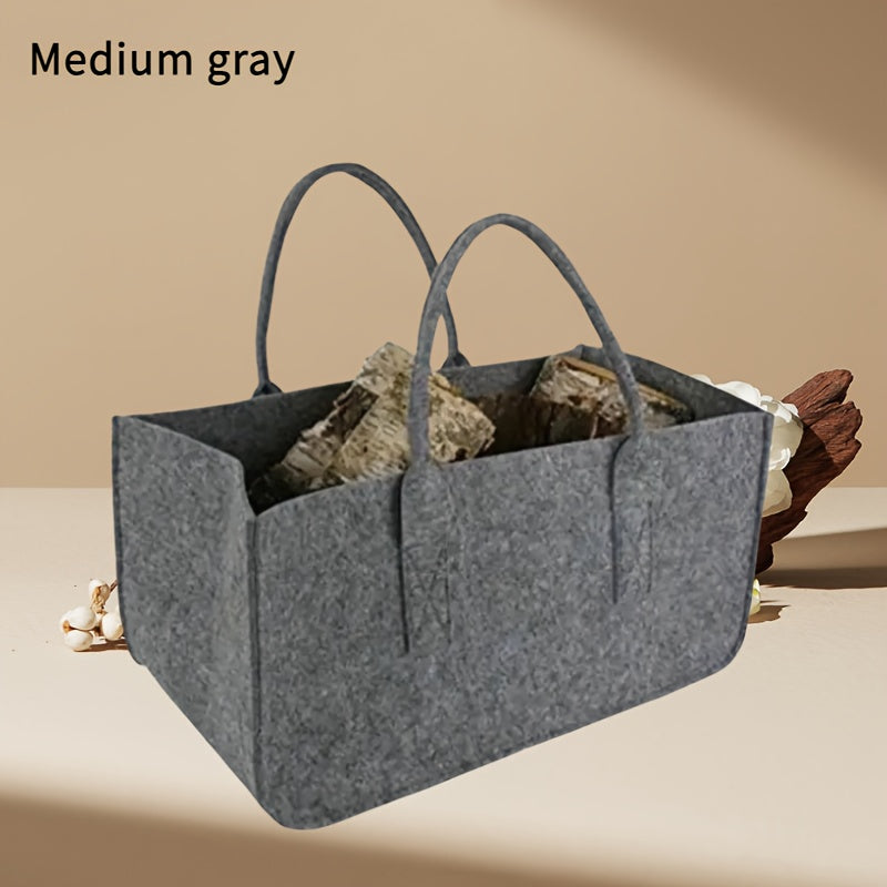 Durable Non-Woven Firewood Tote Bag Square Shape for Shopping Storage
