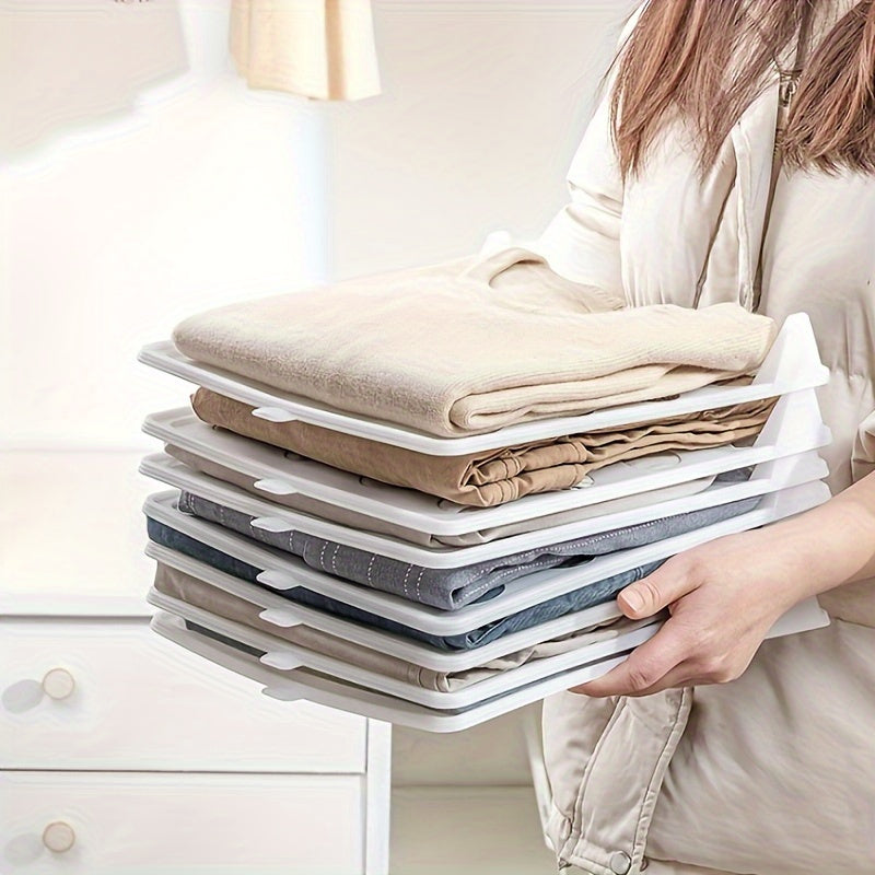 Rectangular Plastic Closet Organizer 5-Pack Foldable Waterproof Clothes Storage Trunks