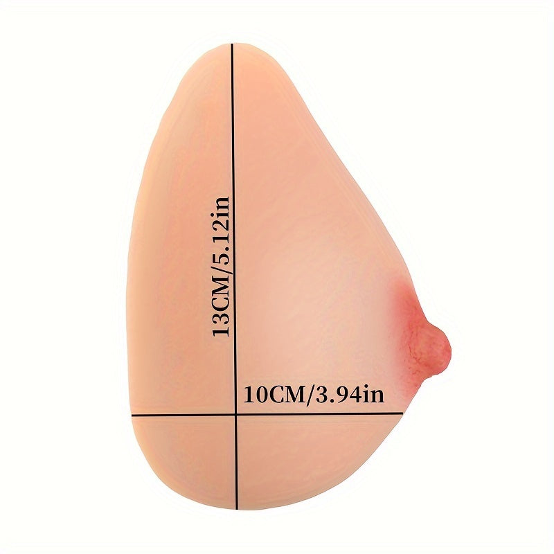 Adult Male Silicone Breast Prosthesis with Nipple Pasties, Realistic, Lifelike