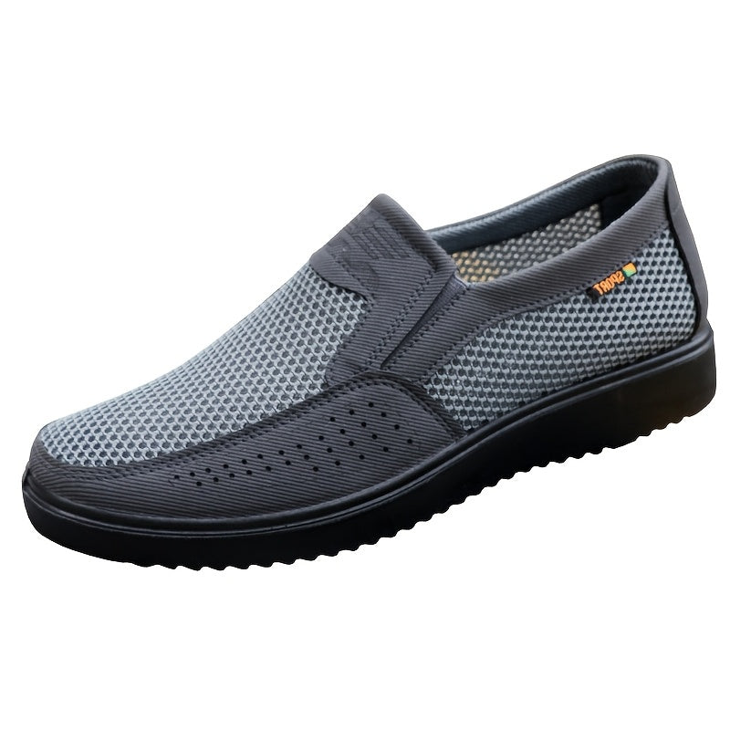 Men's Slip-On Sneakers Breathable Anti-Slip All-Season Fabric Casual