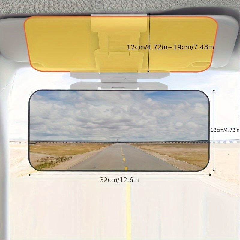 Universal Day and Night Anti-Glare Car Visor with Adjustable Mirror and Goggles
