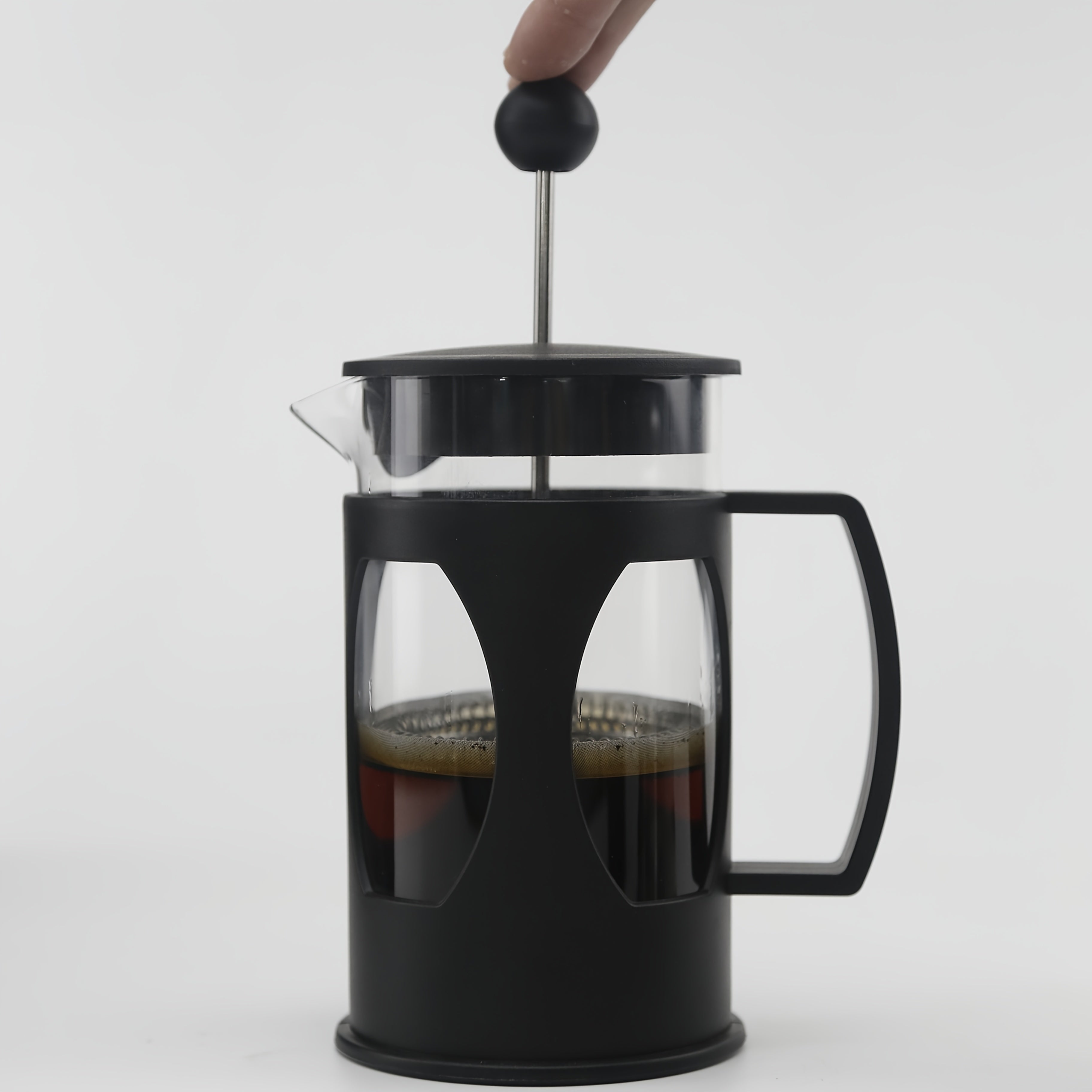 Glass French Press Coffee Maker with Stainless Steel Filter 4 Cup Capacity