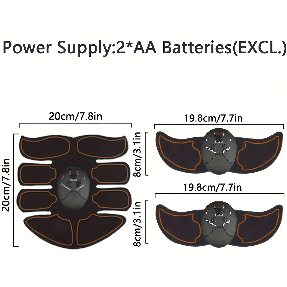 Uy va ofis fitness mashg'ulotlari uchun simsiz ABS stimulyatori.