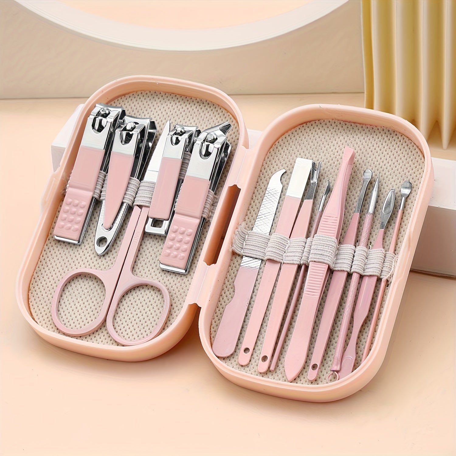 Portable Nail Art Tool Set for Home Use Including Nail Clippers Ear Spoon Acne Needle and Beauty Tools