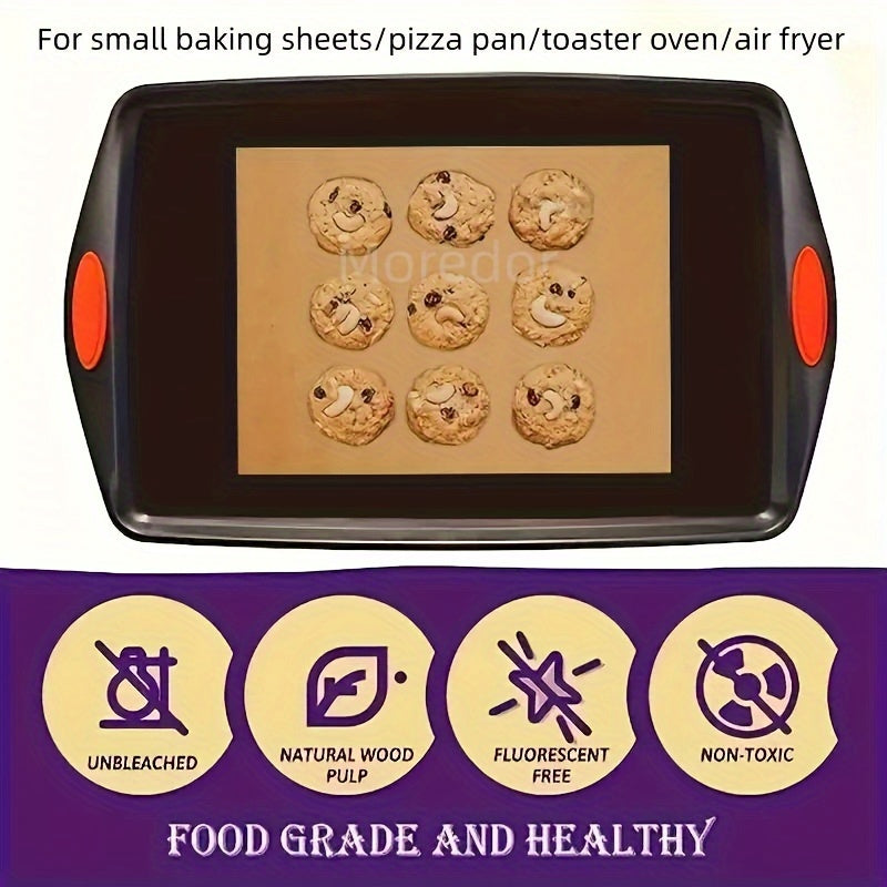 50/100/200 dona yopishmaydigan qog'oz pechka varag'i pishirish uchun 15.24x20.32cm