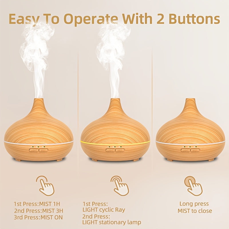 Aroma Diffuser Humidifier 150ml Cold Mist Night Light for Bedroom Office
