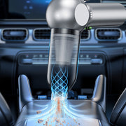 2-in-1 so‘ruvchi va puflovchi, quvvat ko‘rsatkichi, ko‘p funksiyali nozzle, USB orqali zaryadlanadigan, avtomobil, uy, ofis va kichik joylar uchun ixcham dizaynga ega portativ qo‘l vakuum tozalagichi.