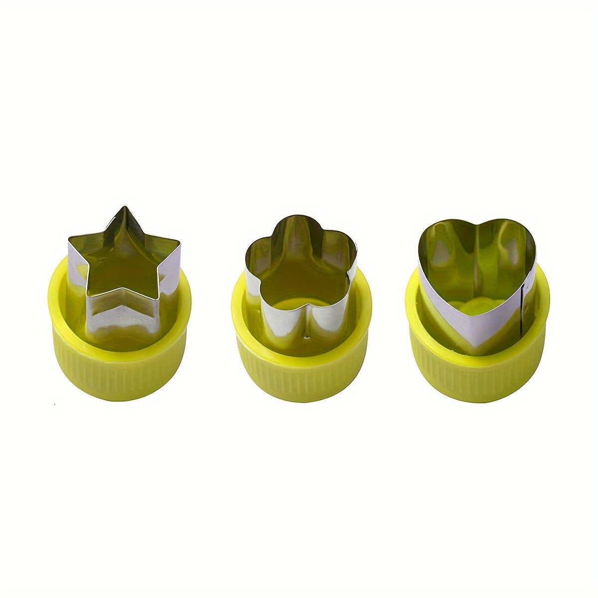 Fruit and Vegetable Cutting Mold Set, Stainless Steel, 3 or 9 Pieces