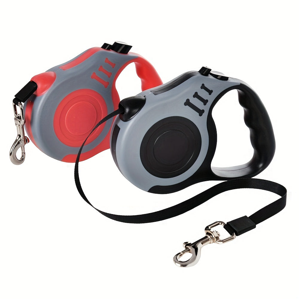 Dog Leash 10-Foot Retractable Dual Switch Polyamide Comfortable Grip