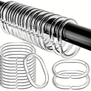 12 High-Quality Transparent Plastic Shower Curtain Hooks with Twistable Design