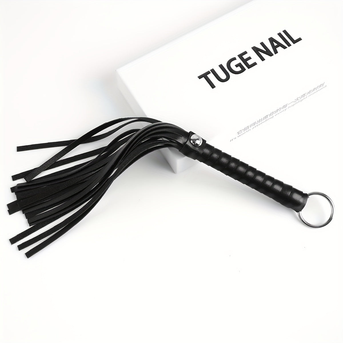 Adult Faux Leather Tassel Whip Solid Color Sensual Play Accessory