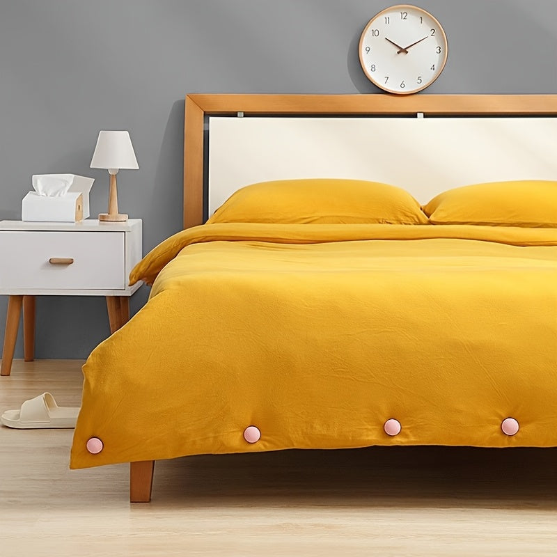 Set of 3 Grey Bedding Clips with Safety Lock Buckles for Duvets, Quilts, and Curtains